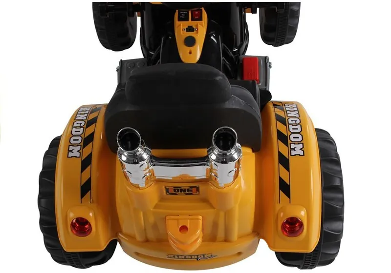 Traktor Na Akumulator Z Łyżką Koparka - Pomarańczowy