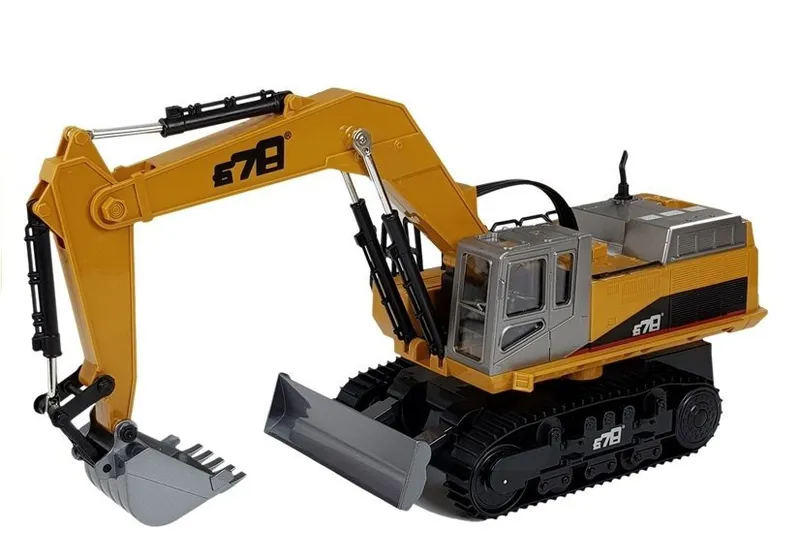 Pojazd Budowlany Koparka RC Zdalnie Sterowana 2.4G R/C Światła - Żółty