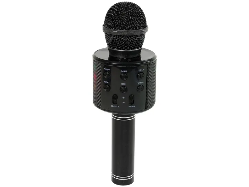 Mikrofon Bezprzewodowy USB Głośnik Nagrywanie Karaoke Model WS-858 - Czarny
