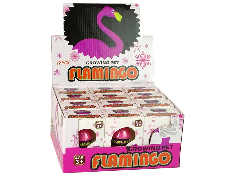 Rosnące Jajo Flaming 6cm - Różowe