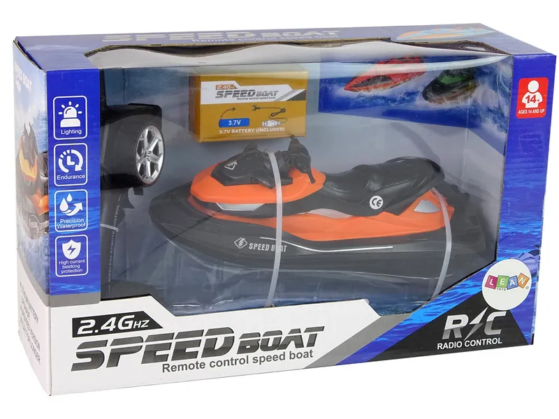 Skuter Wodny R/C Zdalnie Sterowany Motorówka 2,4G - Pomarańczowa