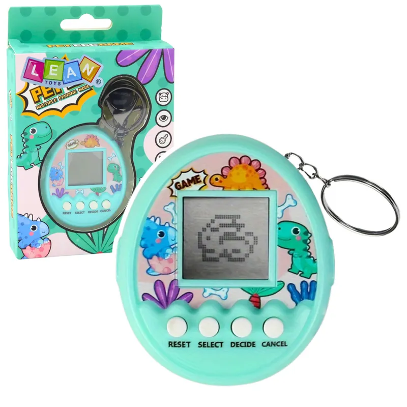 TAMAGOTCHI Pet Egg Gra Elektroniczna 168w1 Brelok Z Dzwoneczkiem - Turkusowa