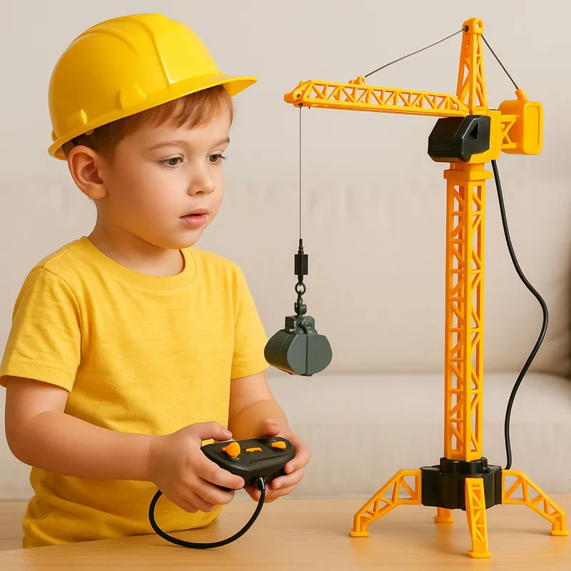 Dźwig Żuraw Budowlany Zdalnie Sterowany RC Przewodowy Obrót 360° 71 cm