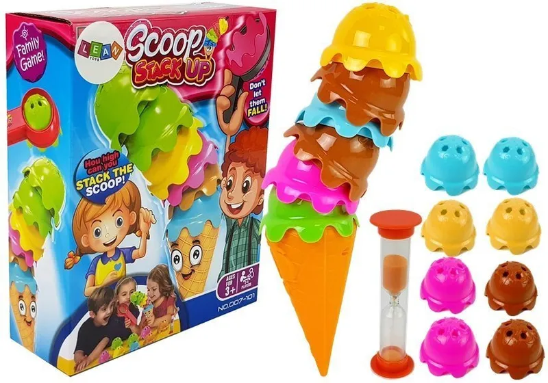Gra Zręcznościowa Lody W Wafelku Kolorowa Piramidka Ułóż Wieżę Dla Całej Rodziny