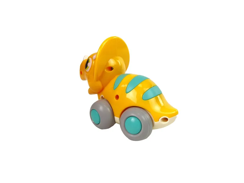 Dinozaur Na Kółkach Triceratops Figurka - Żółty