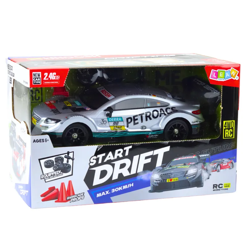 Samochód Wyścigowy Auto Do Driftu RC 30km/h 1:16 - Srebrne