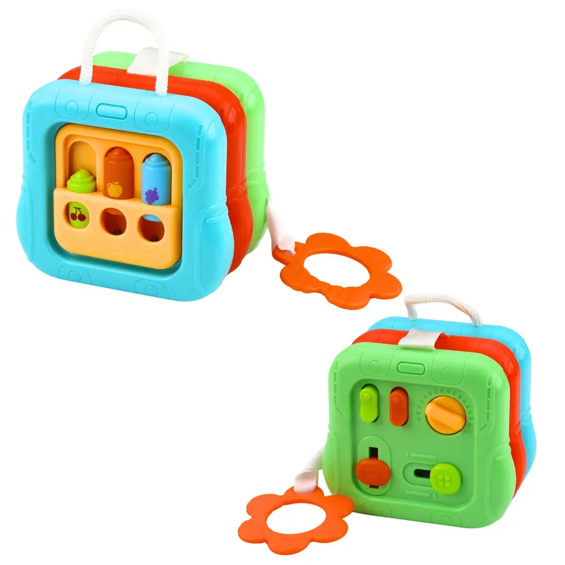 Kostka Sensoryczna Edukacyjna Panele Manipulacyjne 6 Aktywności