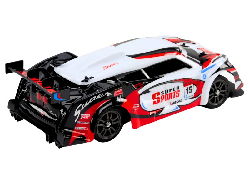 Auto Sportowe RC 1:16 Drift Wymienne Koła - Biało-Czerwone
