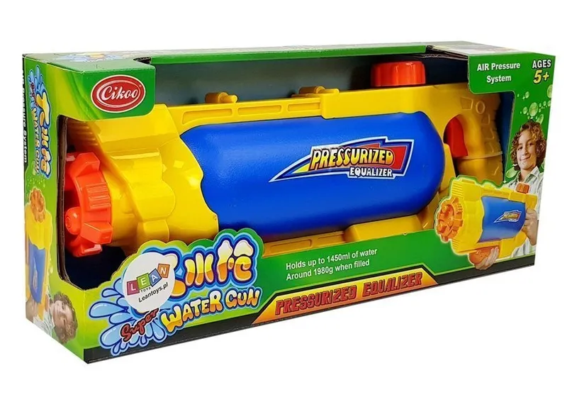 Pistolet Na Wodę Ze Zbiornikiem 1450 ml Żółto - Niebieski