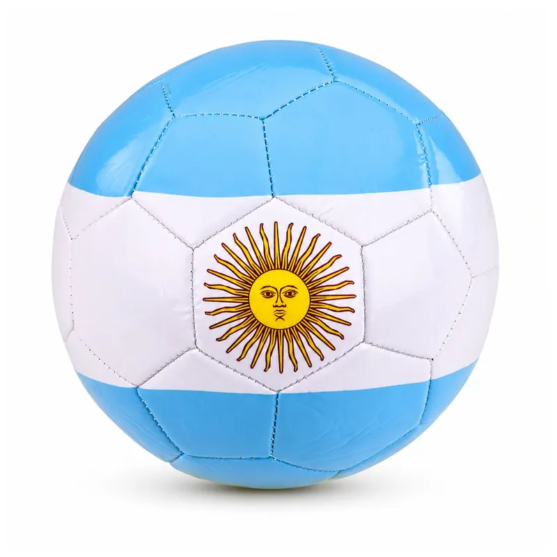 Piłka Nożna Treningowa Do Nogi Na Trawę Boisko Barwy Argentyny 22cm R.5