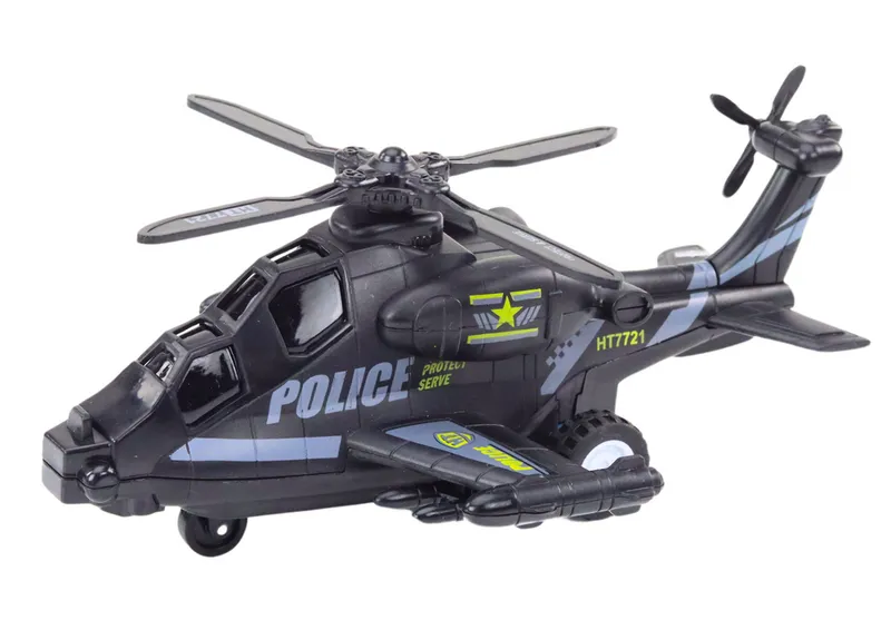 Helikopter Policyjny Biały Lub Czarny Napęd Frykcyjny Światło I Dźwięk