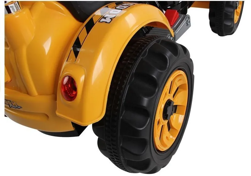 Traktor Na Akumulator Z Łyżką Koparka - Pomarańczowy