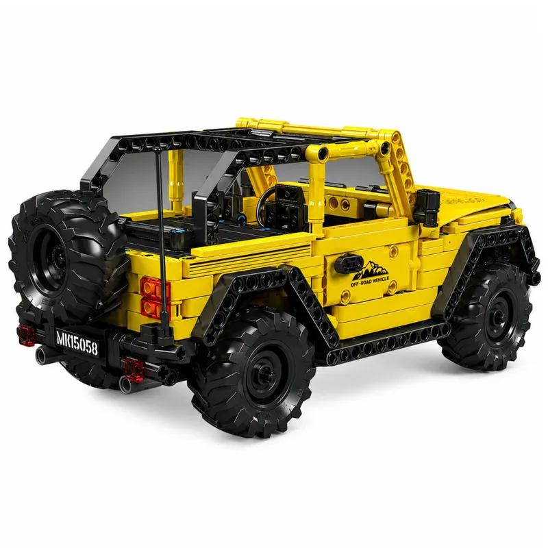 Klocki Konstrukcyjne Auto Samochód Terenowy Wrangler 746 el - Żółty