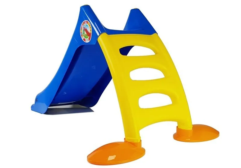 Zjeżdżalnia Ogrodowa Dla Dzieci 3-STOPNIOWA Drabinka 130 cm 424 - Niebieska