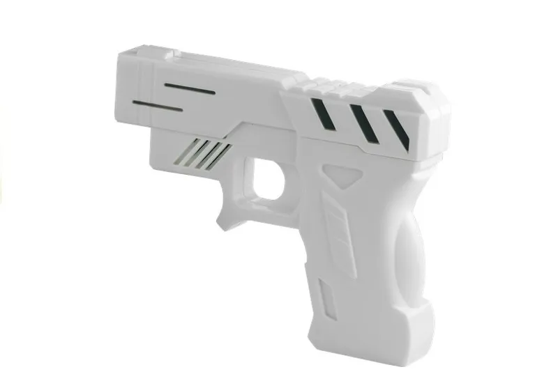 Pistolet Laserowy Z Tarczą Budzik Zegarek - Biały