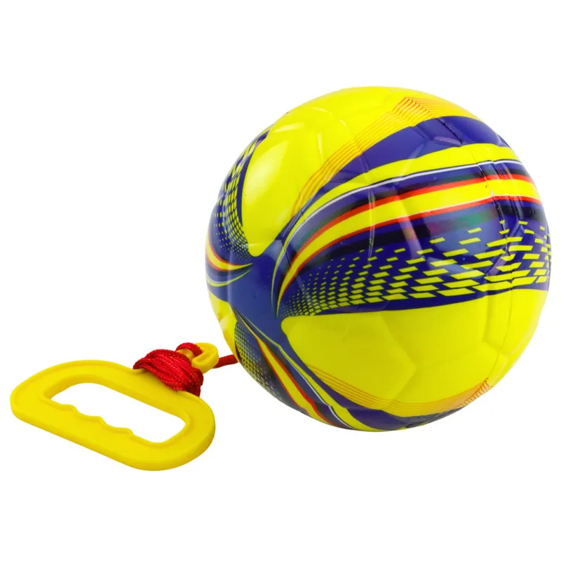 Piłka Piankowa Na Sznurku Ze Ściągaczem Uchwyt 14cm - Żółta
