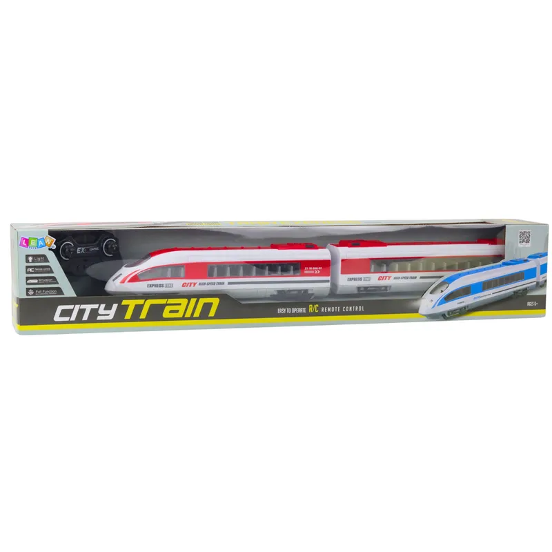 Pociąg Osobowy Zdalnie Sterowany RC Światła 65 cm - Czerwony