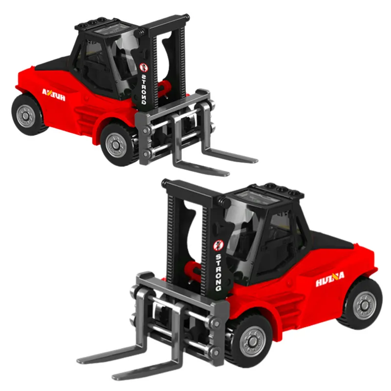 Wózek Widłowy Metalowy Model Kolekcjonerski Huina 1:80 - Czerwony