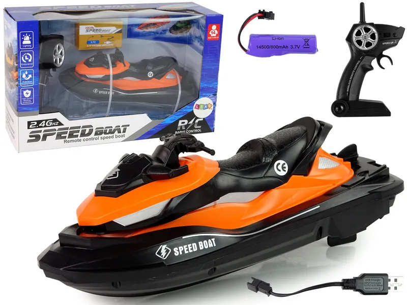 Skuter Wodny R/C Zdalnie Sterowany Motorówka 2,4G - Pomarańczowa