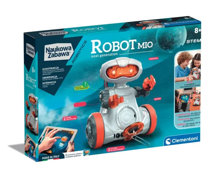 Naukowa Zabawa Zestaw Robot Mio Nowa Generacja Język Polski CLEMENTONI 50632
