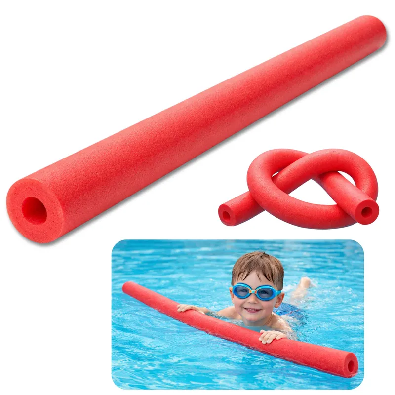 Makaron Piankowy Do Nauki Pływania Ćwiczeń Pianka Treningowa 150 cm - Czerwony