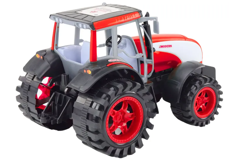 Duży Traktor Farmerski Rolniczy Napęd - Czerwony