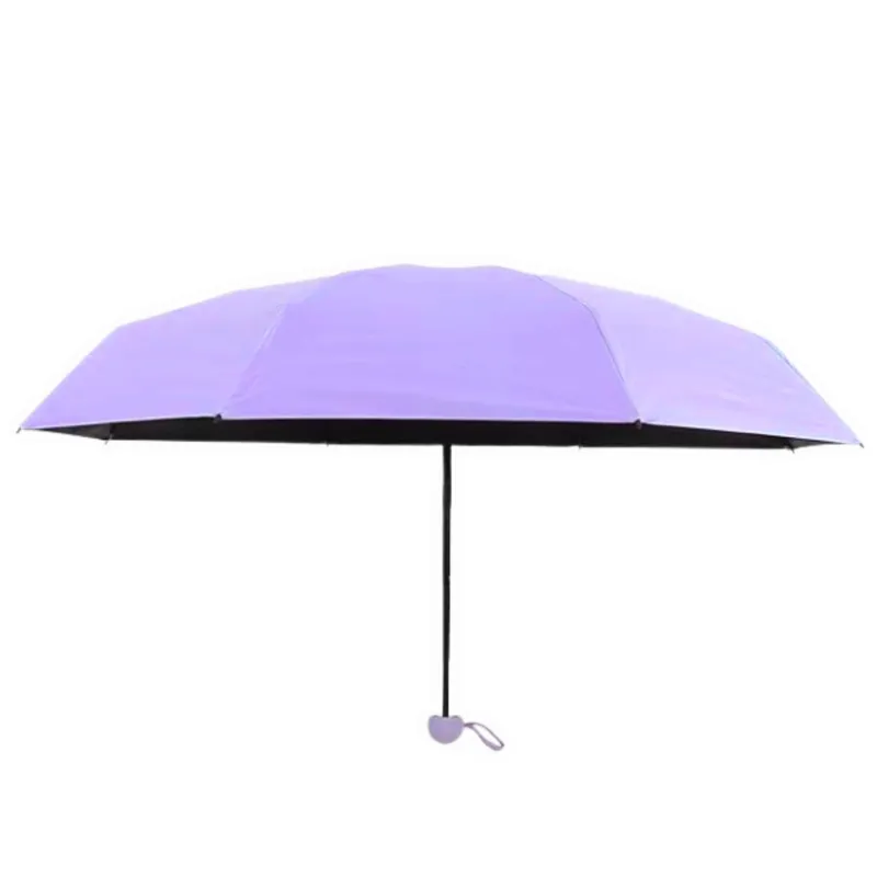 Parasolka Kieszonkowa Składana Z Ochroną UV UPF 50+ Etui 90 cm - Fioletowa