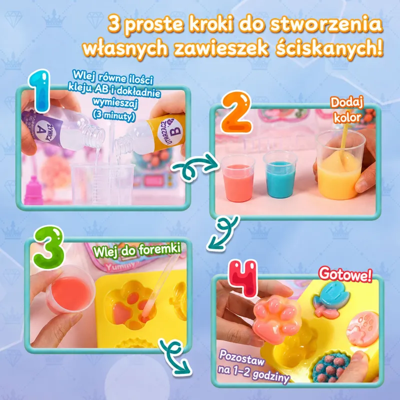 Zestaw Kreatywny Plastyczny Tworzenie Squishy Ozdobne Deserki Kwiatki DIY