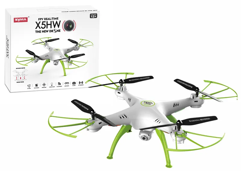 Zdalnie Sterowany Dron X5HW - Biało-Zielony