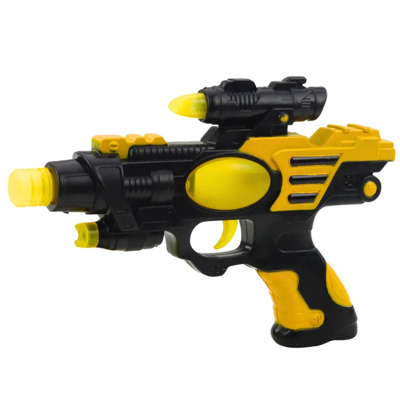Pistolet Kosmiczny Broń Światła Dźwięki - Czarno-Żółty