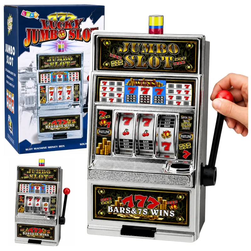Automat Do Gry Slot Kasyno Skarbonka Duża Wyrzutnia Monet Światła Dźwięki
