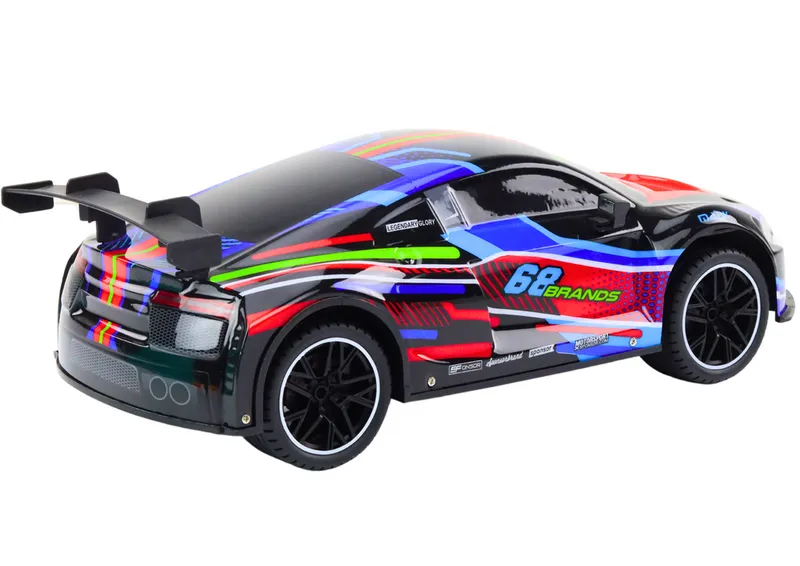 Auto Sportowe Zdalnie Sterowane RC 1:10 25km/h Światła - Czarny