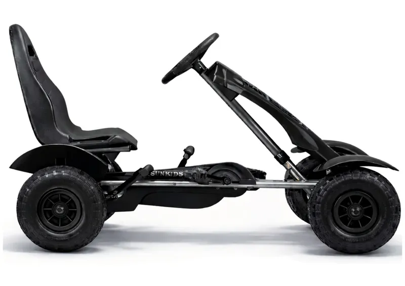 Sportowy Gokart Na Pedały F618 Pomowane Koła Obciążenie 50kg - Czarny