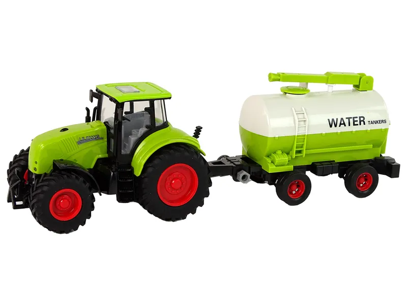 Traktor Z Przyczepą Duże Koła Farma - Zielony