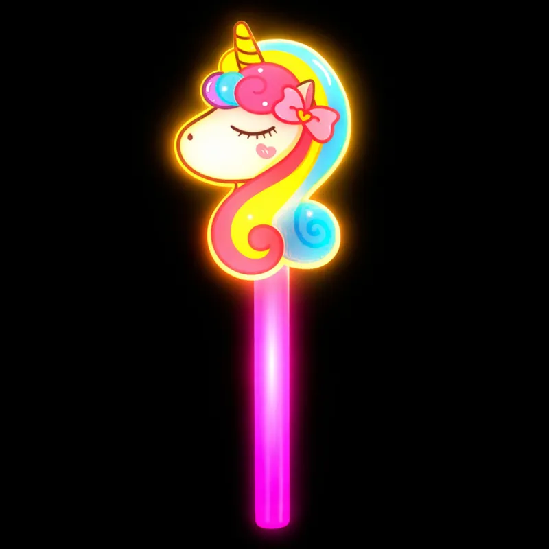 Różdżka Z Jednorożcem Fluorescencyjna Świecąca W Ciemnośći Neon Stick 25cm