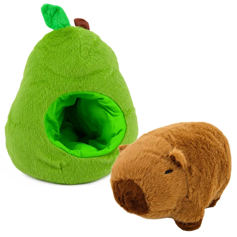 Awokado Z Kapibarą 2w1 Pluszowe Maskotka Przytulanka 25 cm - Zielone