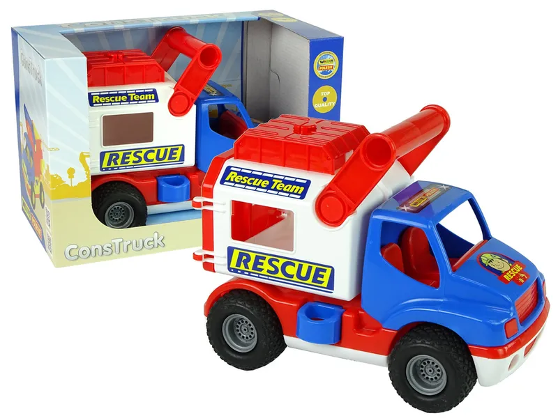 Samochód Ratowniczy Auto ConsTruck Niebiesko Biały POLESIE 41937