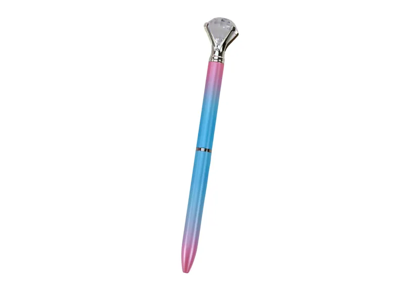 Długopis Z Diamentem Kolorowy Wkład 0.7mm Mix - Niebieski