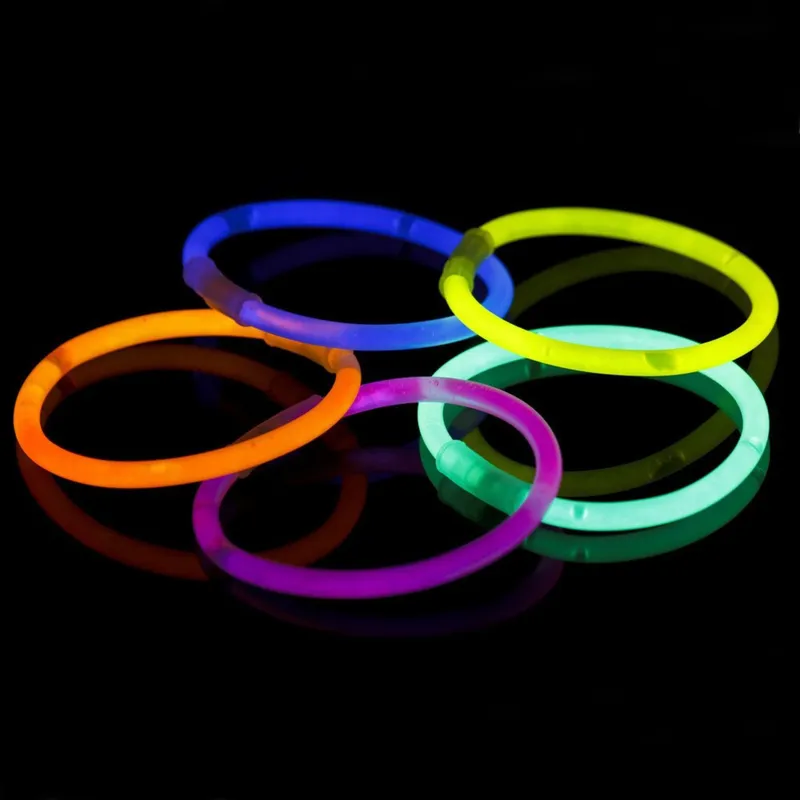 Bransoletki Opaski Fluorescencyjne Świecące W Ciemności Neon Stick 5 szt