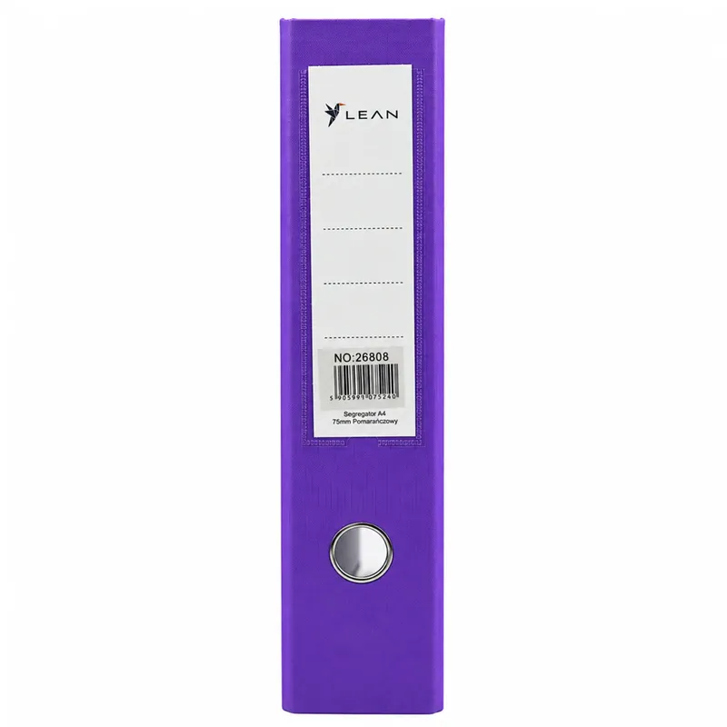 Segregator Na Dokumenty A4/80MM Okucie Mechanizm Dźwigniowy - Purpurowy