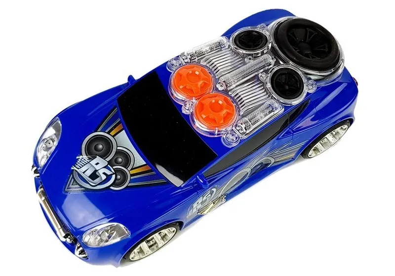 Sportowe Auto DJ Z Głośnikami Na Dachu Muzyka Światła