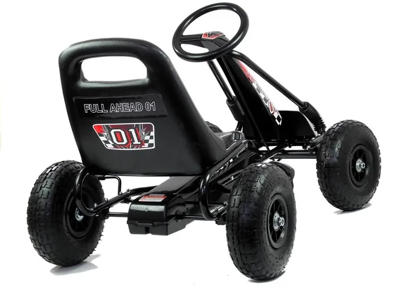 Gokart A-15 Pompowane Koła - Czarny