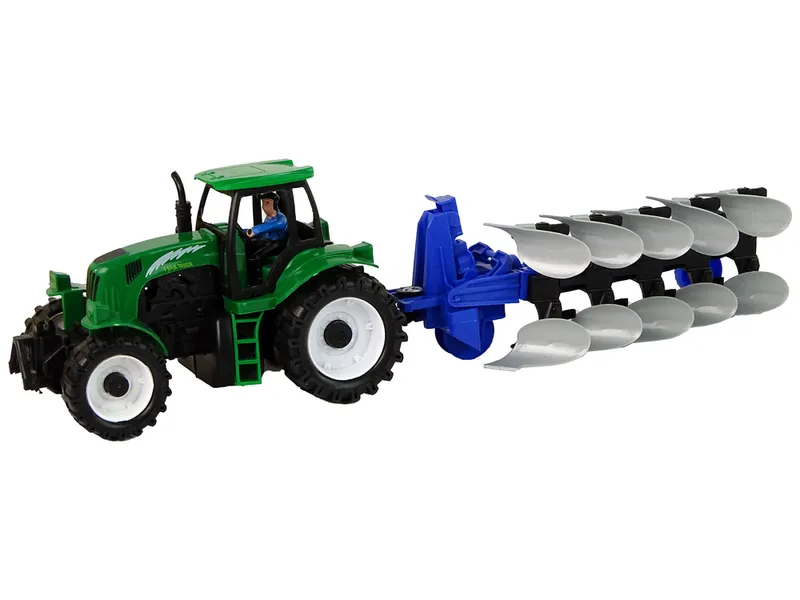 Traktor Z Pługiem Farma - Zielony