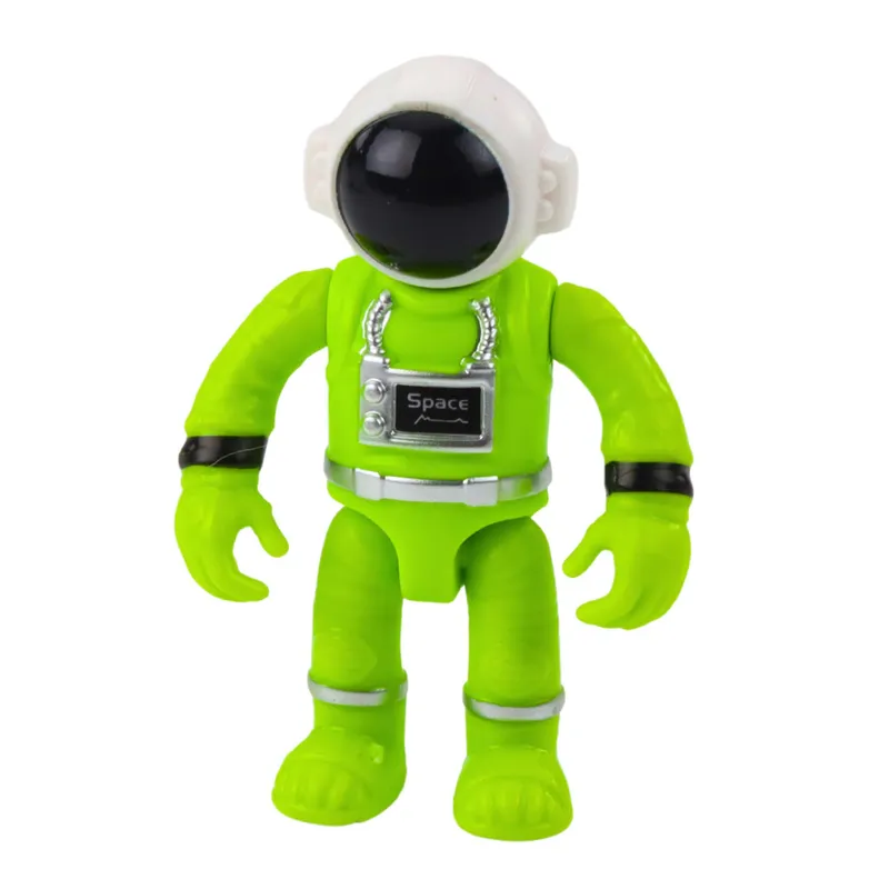 Statek Kosmiczny Ufo Figurka Astronauty Światła Dźwięki - Zielony