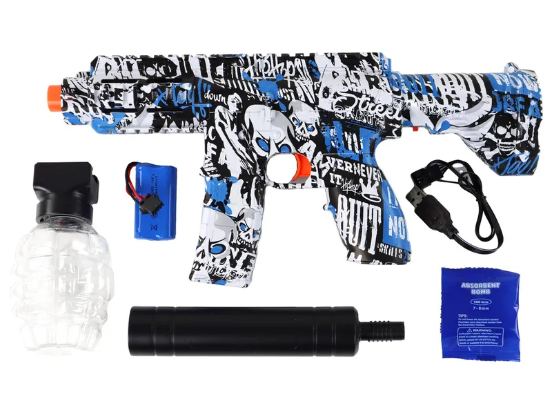 Pistolet Broń Karabin Na Wodę Kulki Wodne - Niebieski