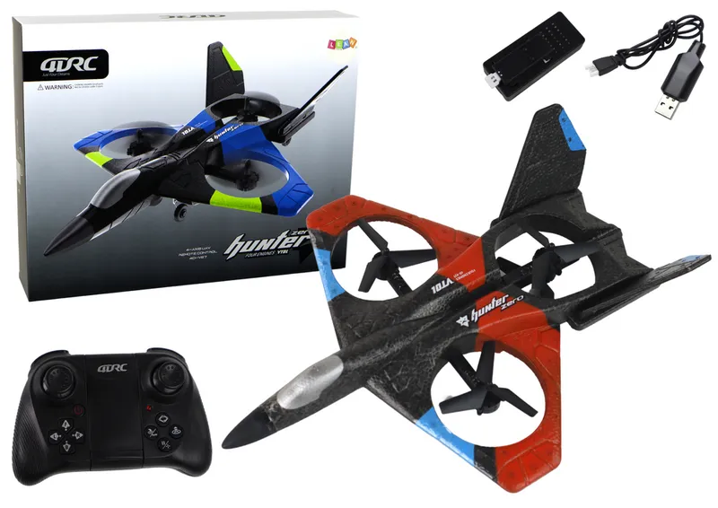 Quadcopter RC Myśliwiec Samolot Zdalnie Sterowany - Czerwony