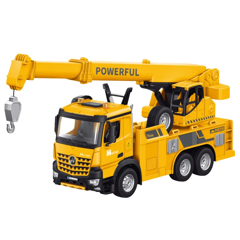 Dźwig Z Hakiem Zdalnie Sterowany RC 2.4G 9CH - Żółty