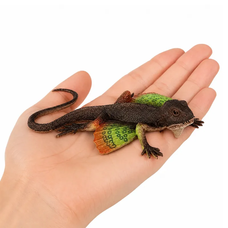 Jaszczurka Agama Błoniasta Gumowa Figurka Rozciągliwa Realistyczna 13 cm