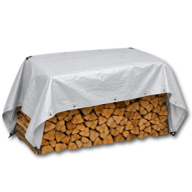 Plandeka Wodoodporna Folia Zbrojona Ochronna Przeciwdeszczowa 3x4 m - Szara