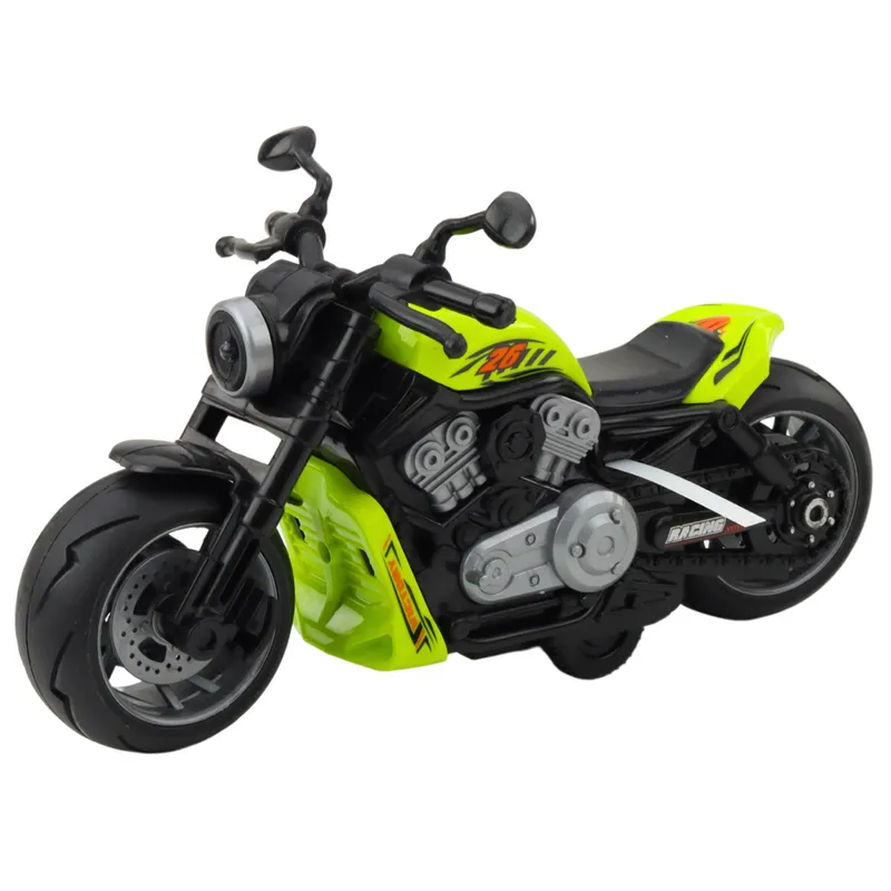 Motocykl Zabawkowy Na Baterie Napęd Światła Dźwięki - Zielony